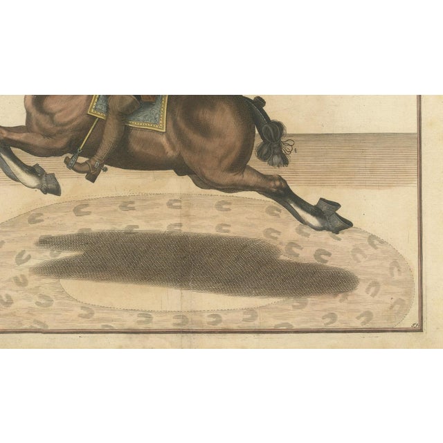 Black William Cavendish, Dressage Capriole Engraving after Newcastle, 1700, Engraving For Sale - Image 8 of 13