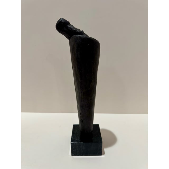 Mid 20th Century Mid 20th Century Larry Mohr Abstract Figurative Sculpture Bronze on Stone Base Signed For Sale - Image 5 of 8