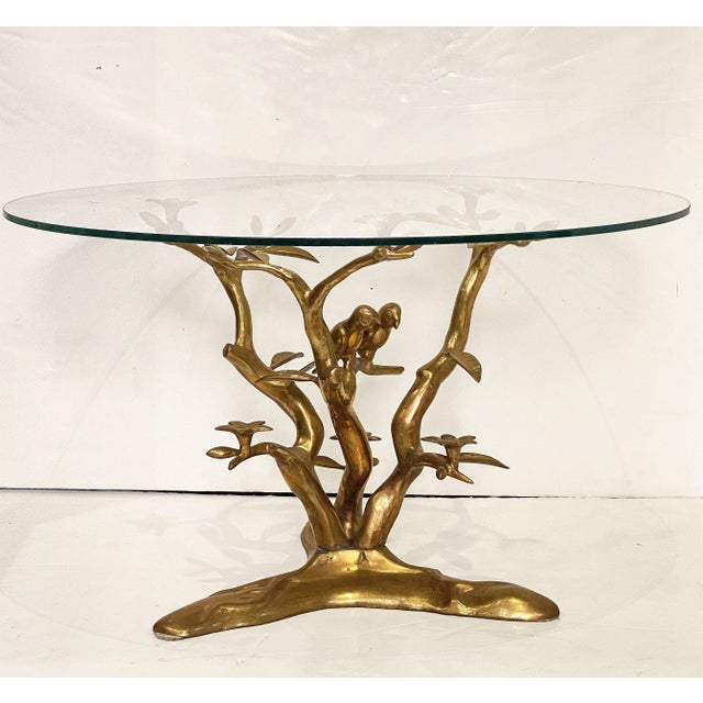 French Modern Round Low Cocktail or Coffee Table in Art Nouveau Style ...