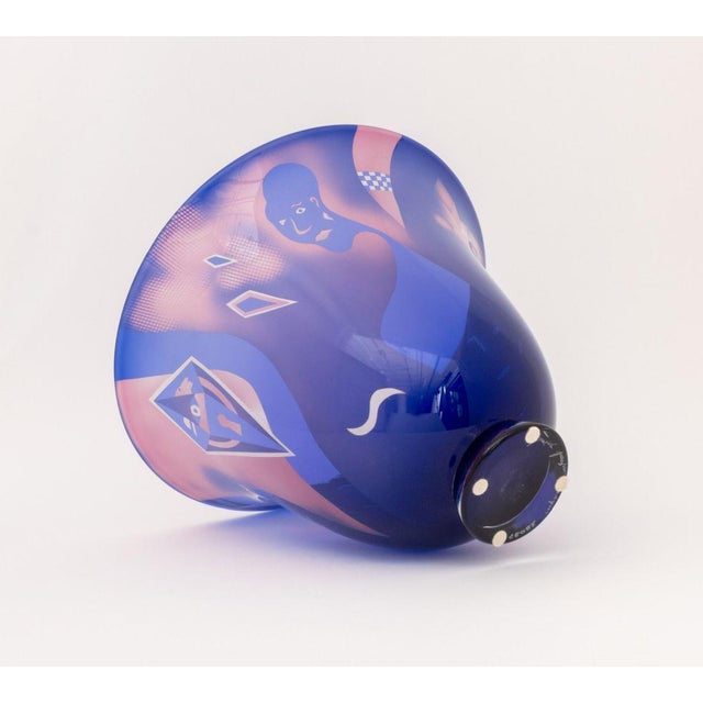 David Jacobson Art Glass Centerpiece Bowl For Sale - Image 11 of 12