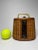 Coastal Rattan Embossed Black Metal and Wood Basket For Sale In Houston - Image 6 of 12