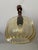 Wood Mid-Century Modern Amber Glass Pendant Lamp, Yugoslavia, 1975 For Sale - Image 7 of 14