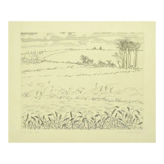 Andre Roland Brudieux, Epis, Etching, Mid 20th Century For Sale