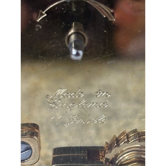 Brass Early 20th Century Mappin & Webb Brass Clock For Sale - Image 8 of 8
