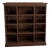 Antique English Victorian Oak Open Bookcase with Leather-Trimmed Shelves, 1800s For Sale
