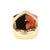 Late 20th Century Vintage Ladies 14k Yellow Gold Coral Onyx Diamond Geometric Cocktail Ring, Size 6 For Sale - Image 5 of 7