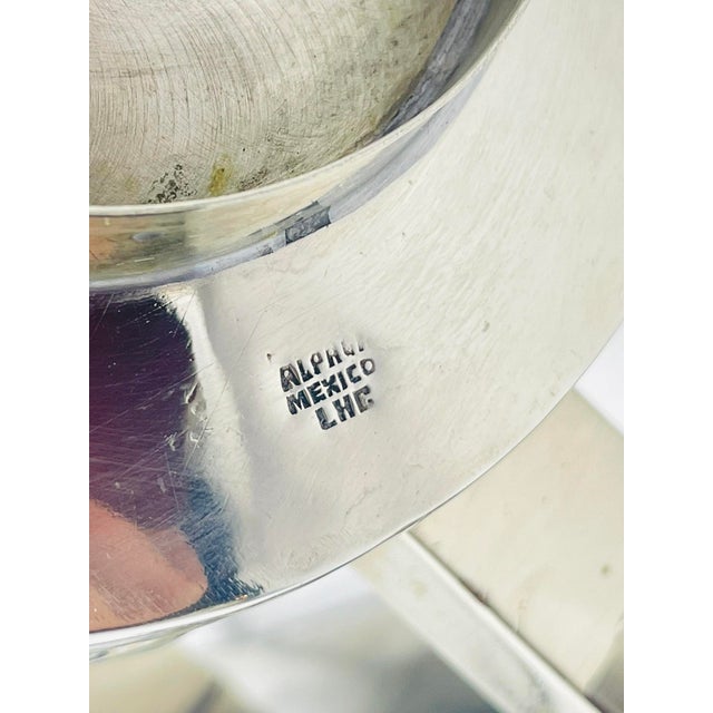 Mid 20th Century Mexican Alpaca Silver & Abalone Shell Pitcher, Signed Lhg For Sale - Image 17 of 17