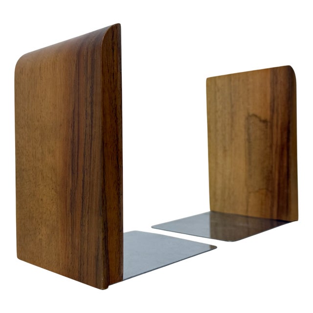 Vintage Wood Bookends, 1970s, Set of 2 For Sale