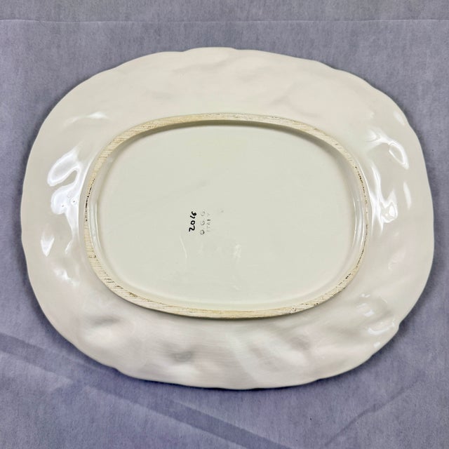Mid 20th Century Italian Yellow Lemon on Green Leaf Platter For Sale - Image 10 of 13
