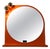 Round Orange Illuminated Wall Mirror, Germany, 1970s For Sale