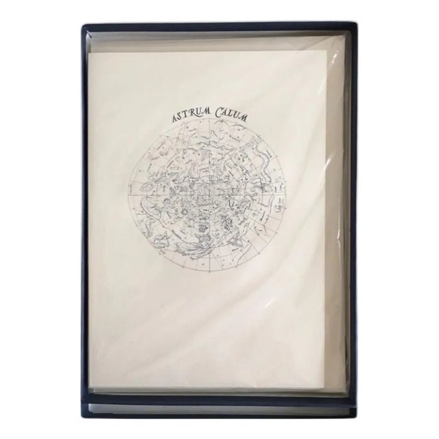 Orbis Geografica Bohemian Hand Printed Correspondence Stationary Cards in Box With 10 Cards With Envelopes in Box For Sale