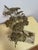 Bijan Vintage Signed Bijan Brass Bonsai Tree Sculpture, Deer Family, Marble Base For Sale - Image 4 of 11