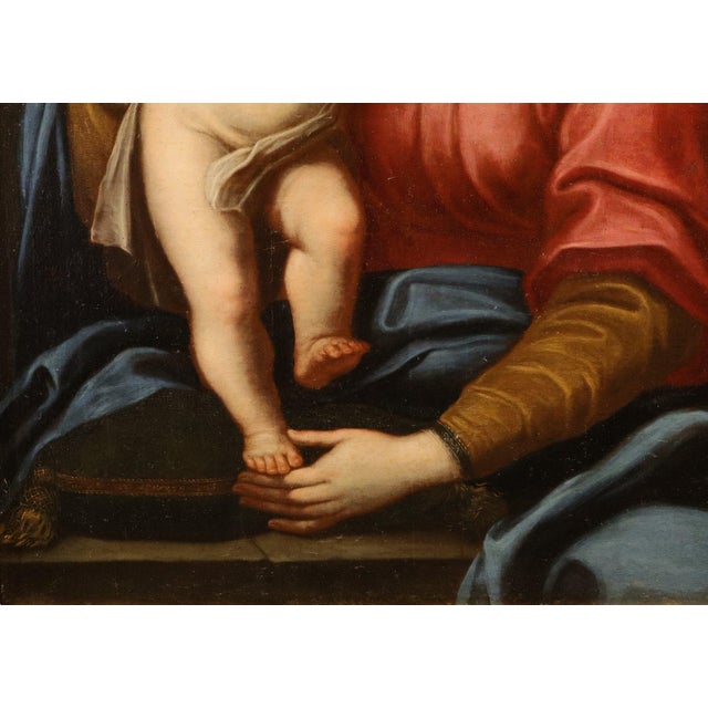 Workshop of Alessandro Allori, Madonna and Child, 1600, Oil on Canvas, Framed For Sale - Image 9 of 13