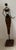Vintage African Inspired Metal Female Sculpture With Leopard Print, Handcrafted Global Eclectic Figurine, 18.5 For Sale - Image 4 of 11