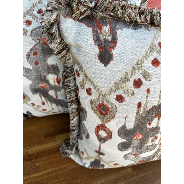 Pair of Bernhardt Ikat Throw Pillows For Sale In Palm Springs - Image 6 of 8