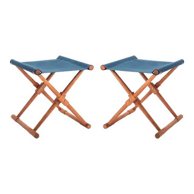 Breanne Stool, Set of 2 - Natural/Navy For Sale