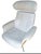Amala Beige Bone Genuine Leather Reclining Swivel Armchair with Adjustable Headrest. Amala Beige Bone Leather Reclining...