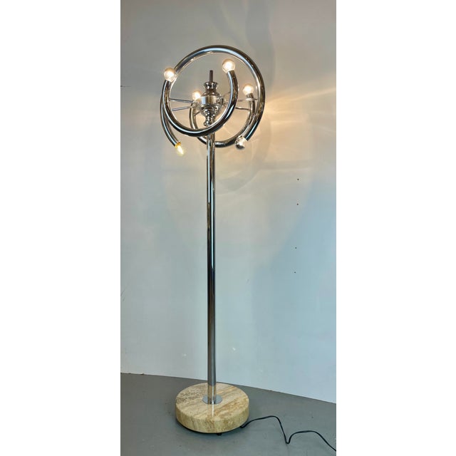 Gaetano Sciolari Space Age Floor Lamp attributed to Gaetano Sciolari, Italy, 1970s For Sale - Image 4 of 15