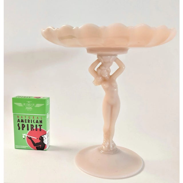 Art Deco 1940s Vintage Art Deco Nude Compote For Sale - Image 3 of 13