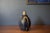 Vintage Sculptural Decorative Blue Stoneware Ceramic Pottery Bud Vase For Sale In Monterey, CA - Image 6 of 9