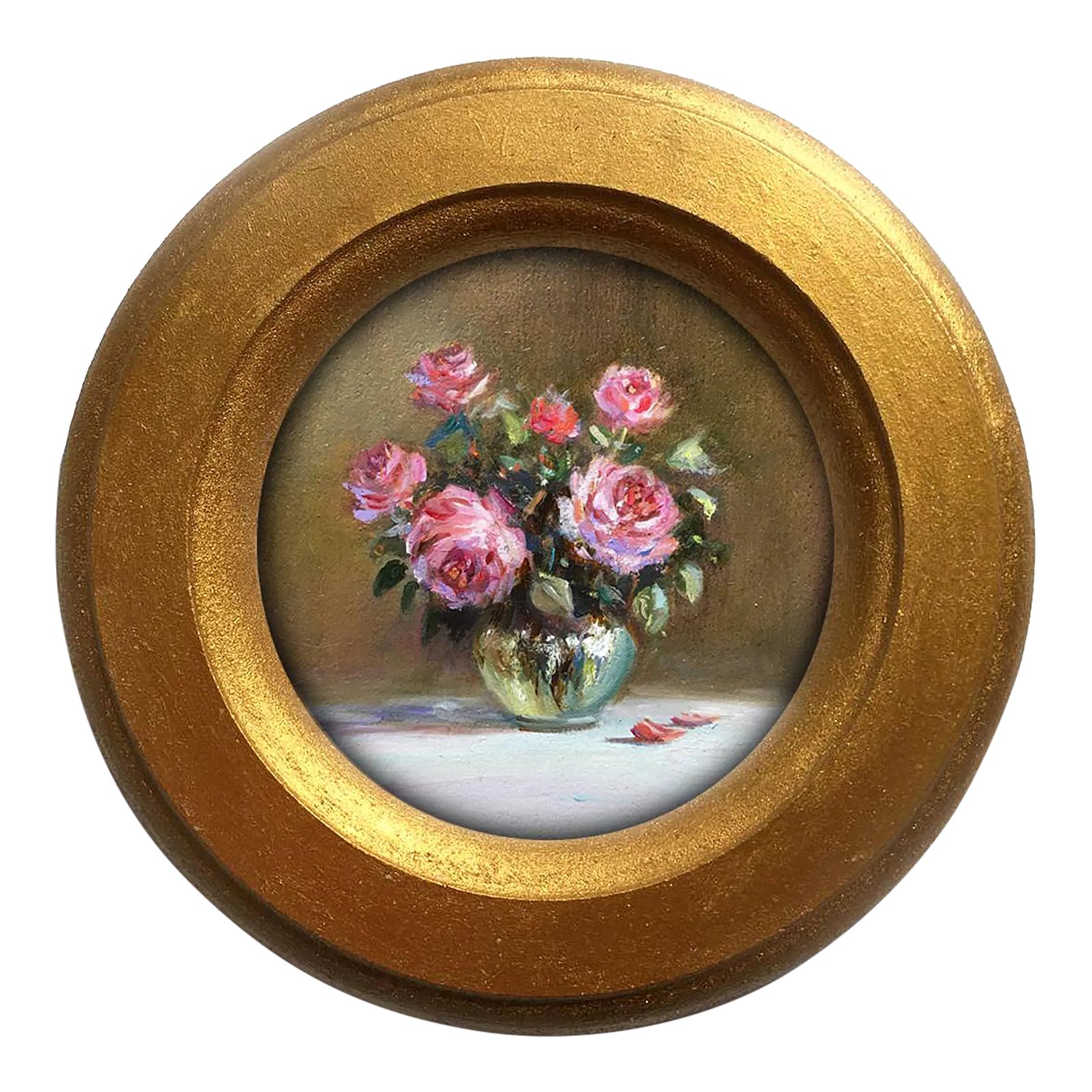 Framed Original Floral Roses Painting Victorian Style Wall Decor by ...