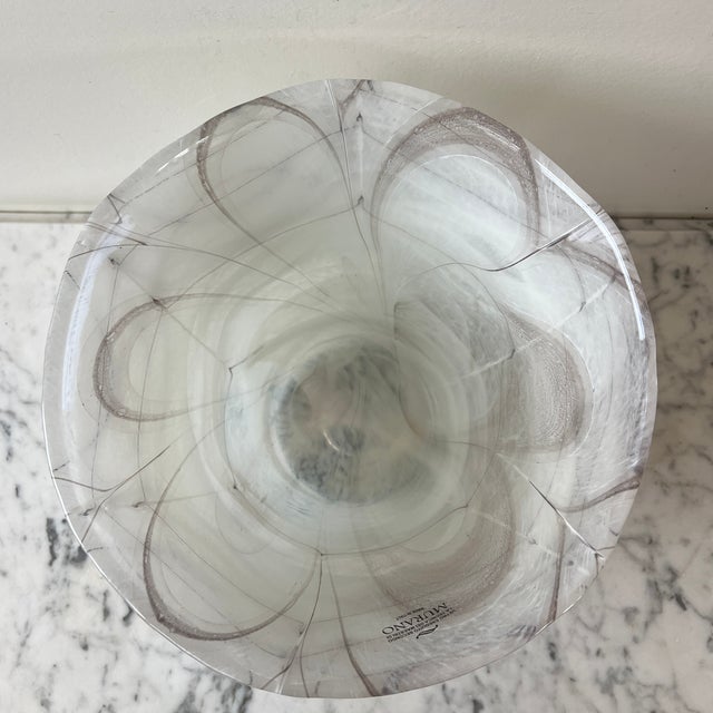 Glass Large Vintage Murano Glass Vase For Sale - Image 7 of 10