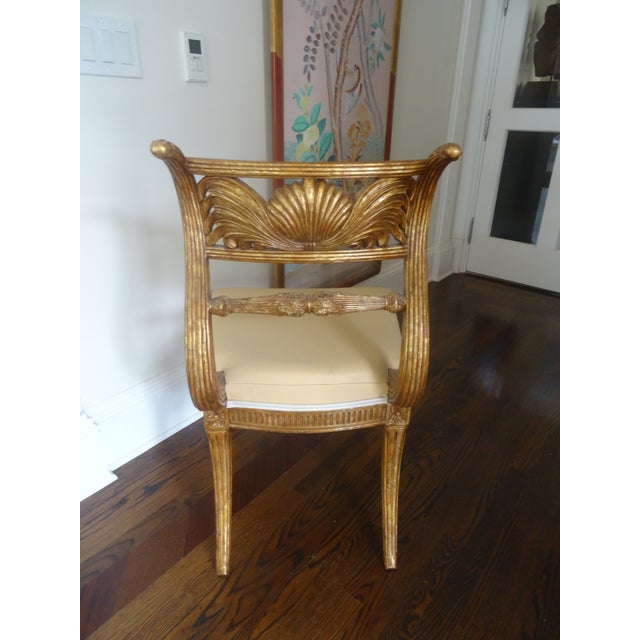 Rose Tarlow Late 20th Century Rose Tarlow Style Regency Shell Back Chair For Sale - Image 4 of 13