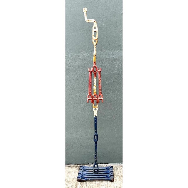 Vintage Industrial Welded Wrench Metal Sculpture For Sale - Image 4 of 12