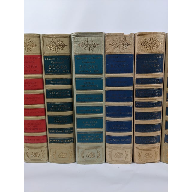 1950s–1960s Reader’s Digest Cream, Pastel & Gold Gilt Decorative Books - Set of 15 For Sale - Image 11 of 18