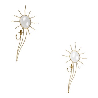 Pair of André Dubreuil (*1951) ‘Soleil’ Wall Appliqués, France, Designed in 1987 For Sale
