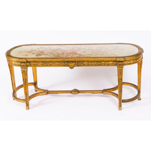 Low French Louis Revival Giltwood Coffee Table, 1930s For Sale - Image 9 of 17