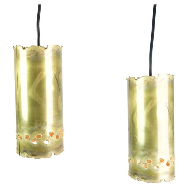 Ceiling Lamp in Brass attributed to Svend Aage Holm Sørensen, 1960s, Set of 2 For Sale - Image 12 of 12