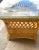 Vintage Woven Rattan Glass Top End Table For Sale - Image 4 of 5