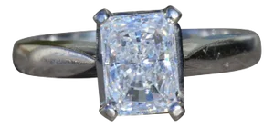 The Estill Springs: Ladies Platinum Engagement Ring set with Cubic Zirconia