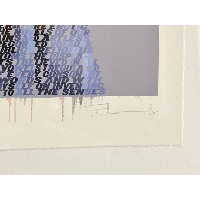 Mike Edwards, Alchemy of Words (Patti Smith), Typographic Portrait, Signed Limited Edition For Sale - Image 4 of 13