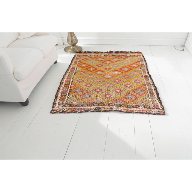 Oushak Antique Kilim Rug For Sale - Image 4 of 10