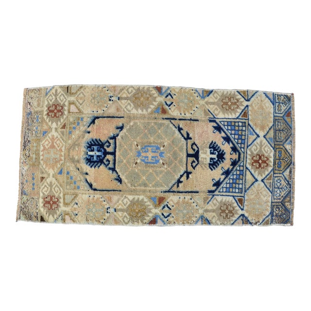 Etnic Decor Turkish Vintage Entryway Small Rug For Sale