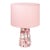 Stories of Italy Pink Nougat Scallop Bucket Lamp with Light Pink Lampshade For Sale