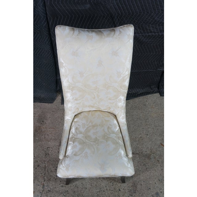 Late 20th Century Set of 8 Late 20th Century Art Deco Style Designmaster Nassau Side Chair III Sunburst Upholstery For Sale - Image 5 of 18