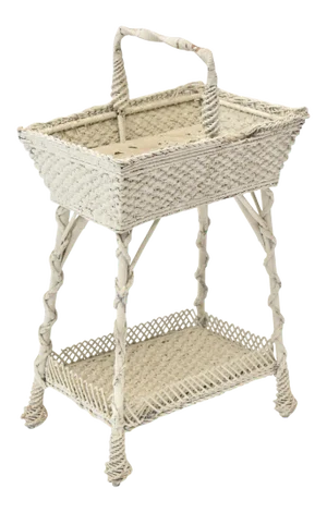 Early 20th Century Wicker Sewing Stand