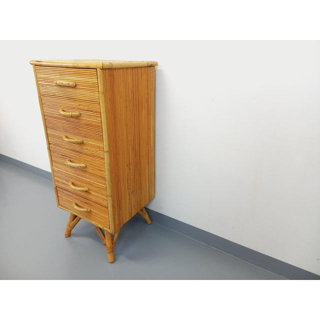 1970s Vintage Rattan Chest of Drawers, 1970s For Sale - Image 5 of 15