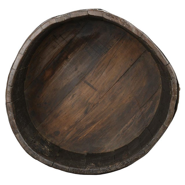 Rustic Solid Wood Barrel For Sale - Image 6 of 8