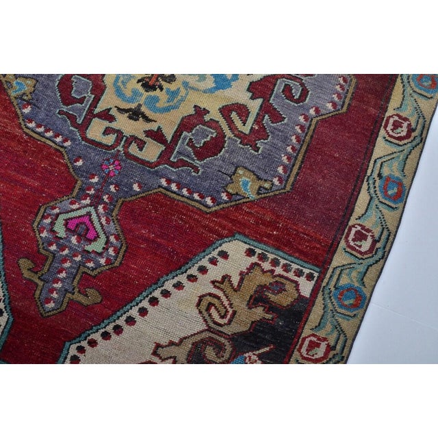 1960s Oversize Turkish Low Pile Runner For Sale - Image 4 of 9