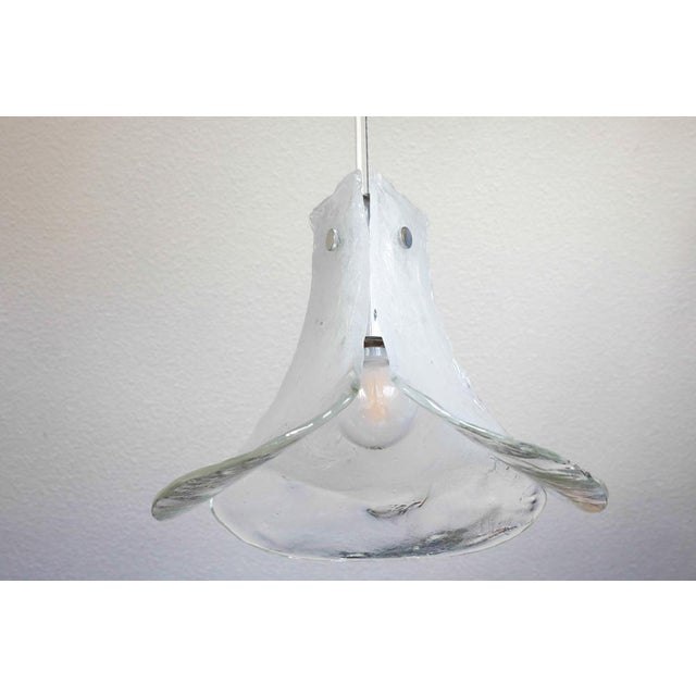 Vintage Clear Ice Glass Pendant Lamp by J. T. Kalmar for Kalmar, 1960s For Sale - Image 15 of 18
