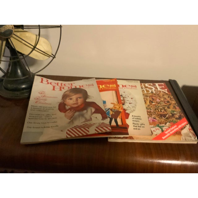 Cream Pristine Vintage Christmas Holiday Design Magazines, 1968-1973 - Set of 4 For Sale - Image 8 of 9