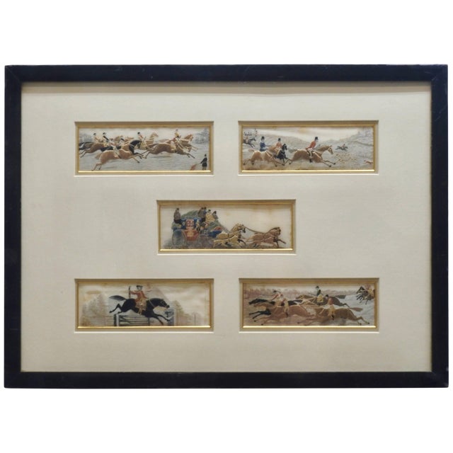 19th Century Silk Stevengraphs Horse Theme For Sale
