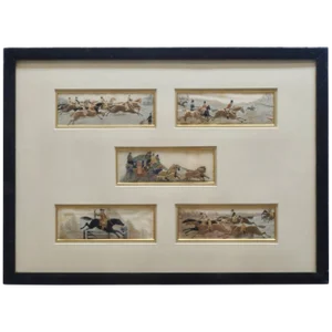 19th Century Silk Stevengraphs Horse Theme