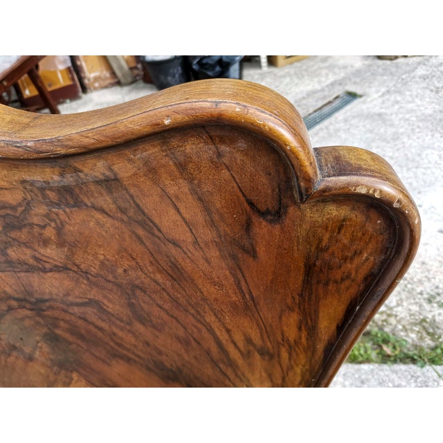 Chippendale Bed with Walnut Veneered Sides For Sale - Image 11 of 18