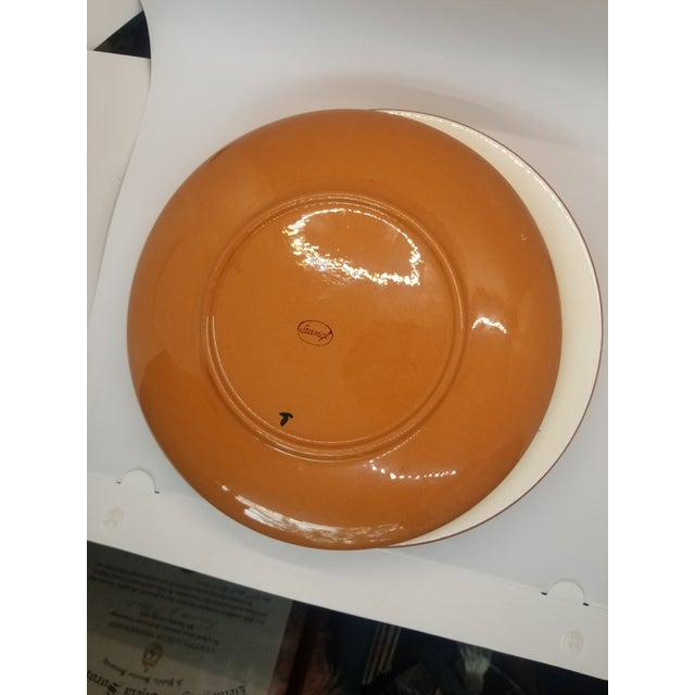 Vintage Stangl Pottery Set of Four Thistle Pattern 10" Plate Red