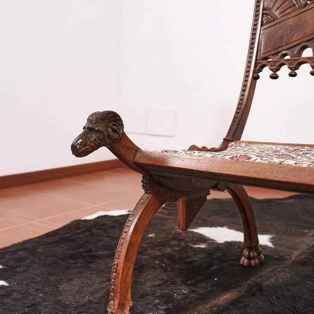 Antique Wooden Armchair, 1900s For Sale - Image 10 of 13